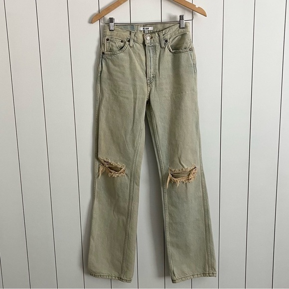 Re/Done 90s High Rise Loose Jean in Natural Sonora Distressed - Picture 1 of 3